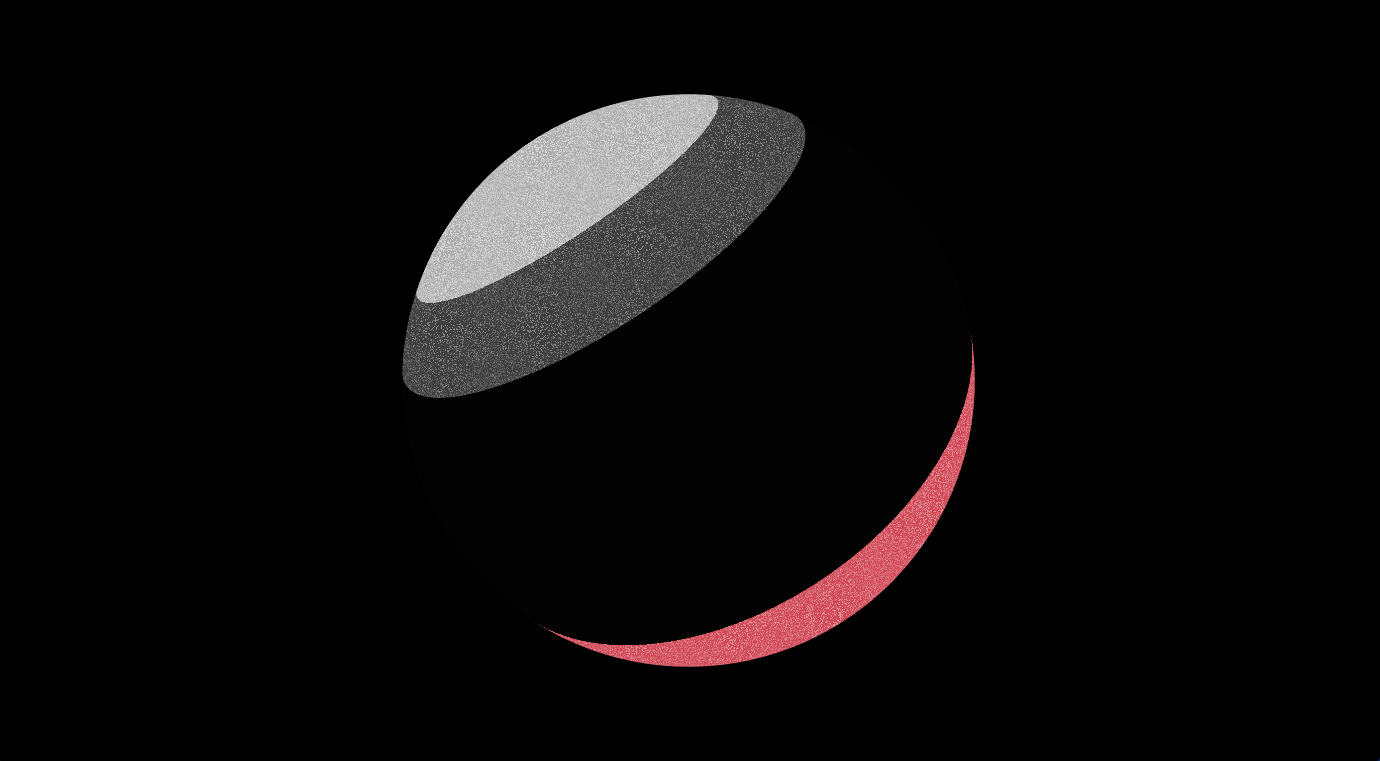 Sphere colored with noir shading
