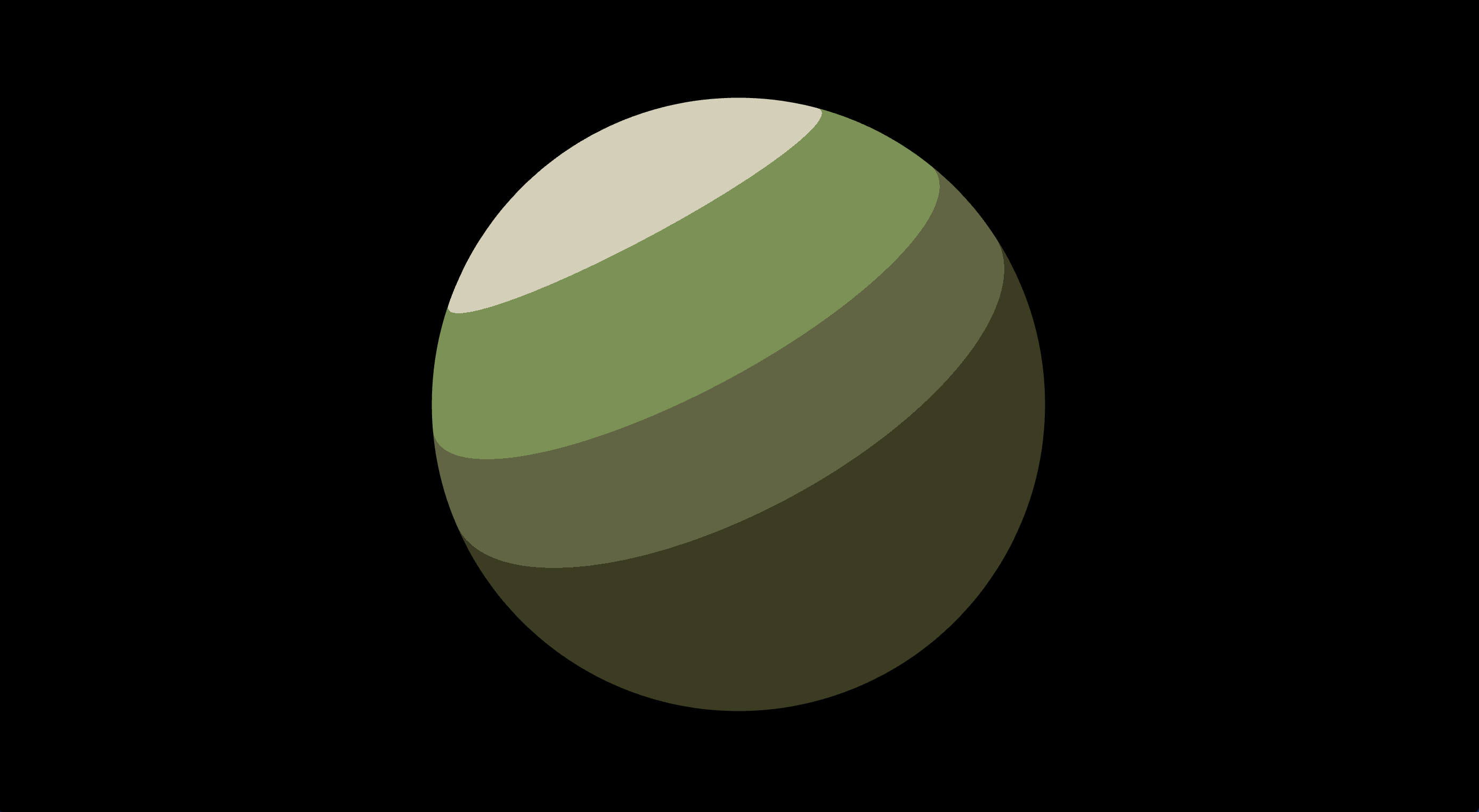 Sphere colored with toon shading